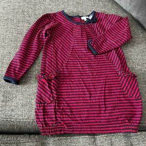 Le Top Size 4T Blue & Red Striped Dress